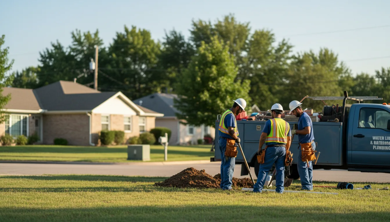Residential water line and bathroom plumbing service in Palermo, ND